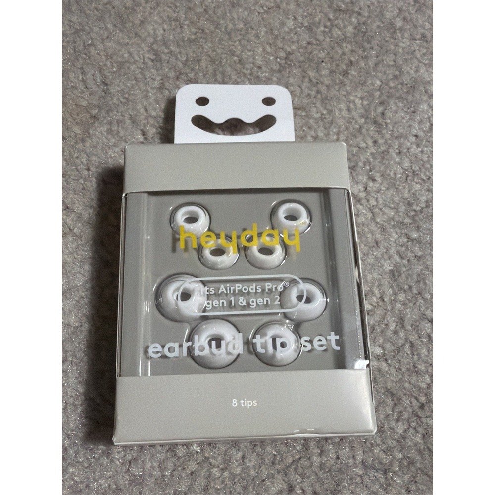 Heyday Earbud Tip Set for AirPods Pro Gen 1 & 2 White 8 Count Replacement Tips